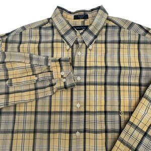 Nautica Men's Plaid Button-Down Shirt Long‎ Sleeve Cotton Casual XLT